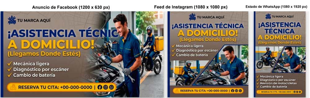 Asistencia técnica a domicilio en redes sociales